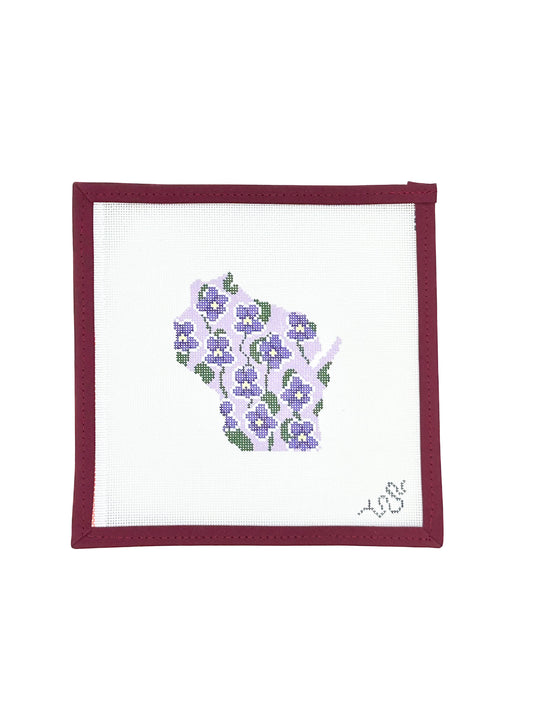 Spellbound Stitchery Wisconsin State Flower Canvas and Stitch Guide